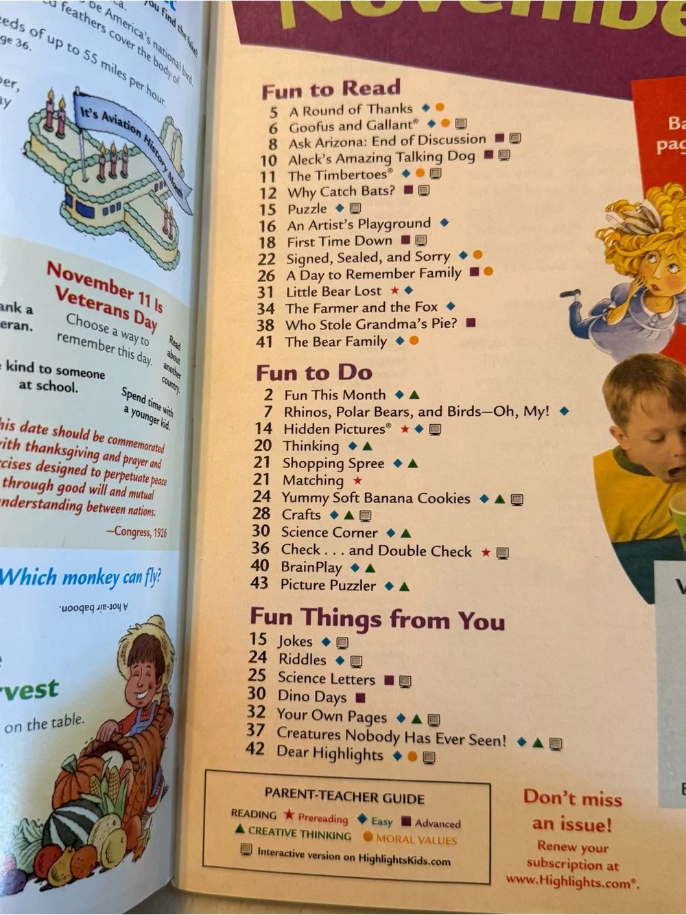 Nov 2004 Highlights Magazine Vintage Kid’s Crafts
